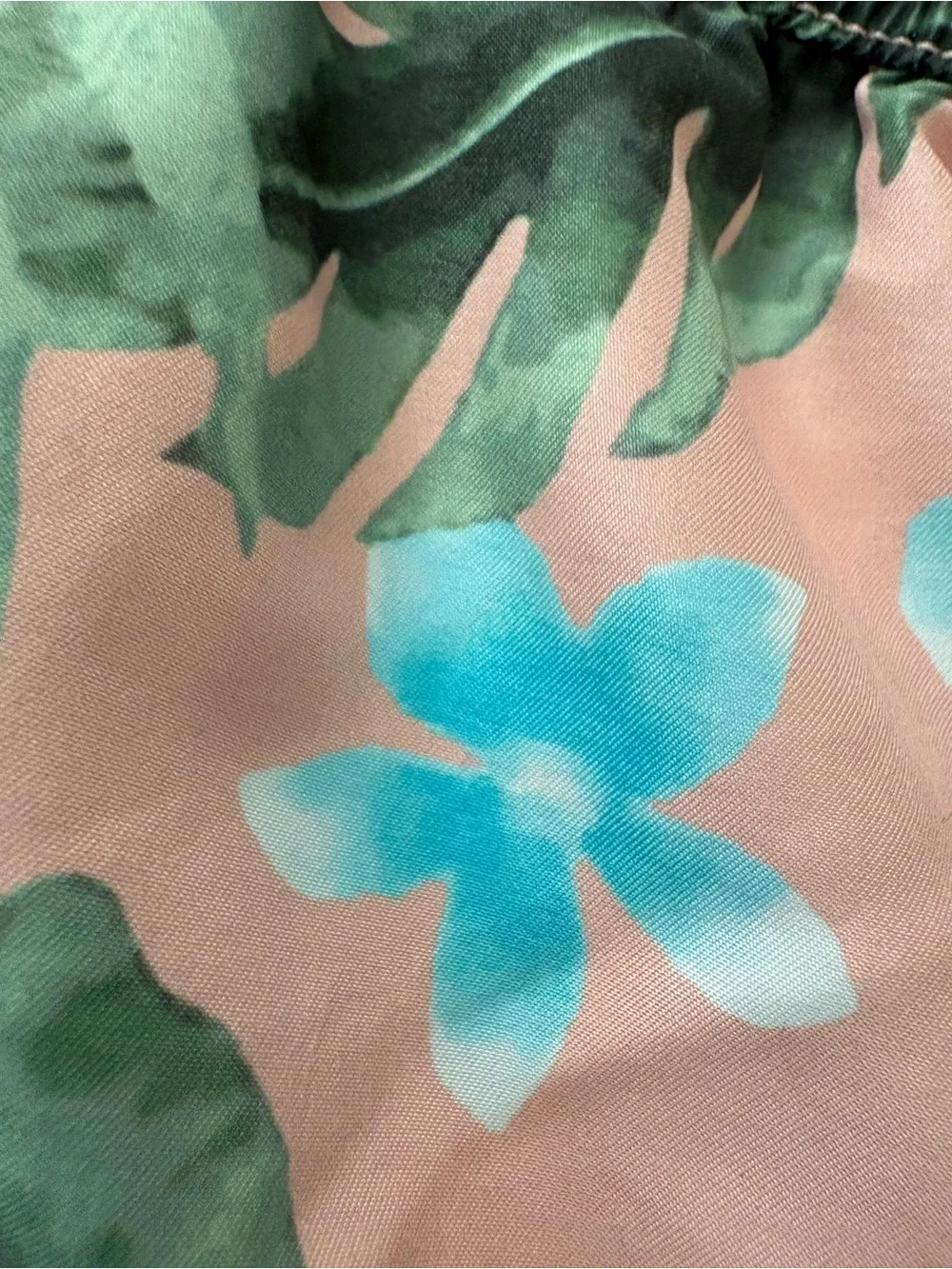Janie and Jack Palm swim trunks size 12. Green, blue and peach. Great shape!